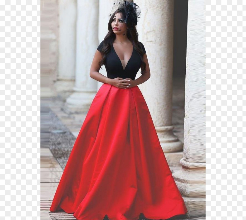 Elegant Night Party Evening Gown Ball Dress Prom Formal Wear PNG