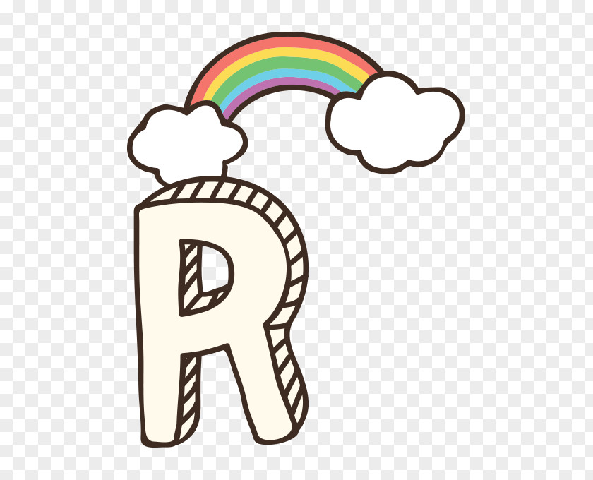 R Type And Rainbow Color PNG