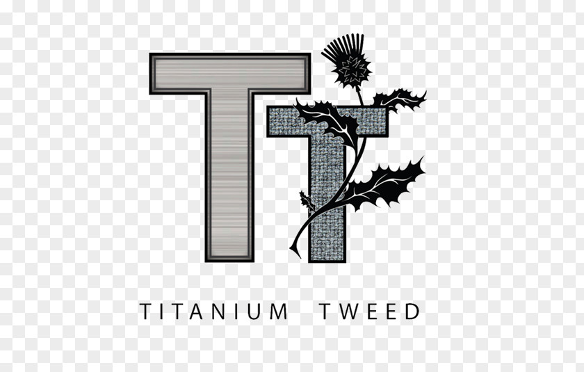Kilt Tweed Tartan Logo Titanium PNG