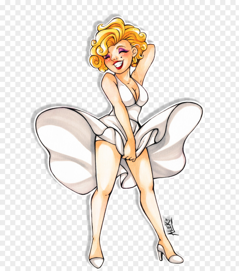 Shot Marilyn Andy Warhol White Dress Of Monroe Illustration Caricature Cartoon Drawing PNG