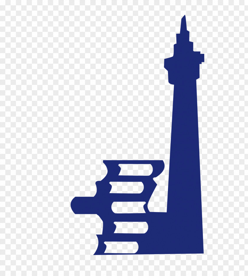 Blue Lighthouse And Book Silhouette Logo PNG