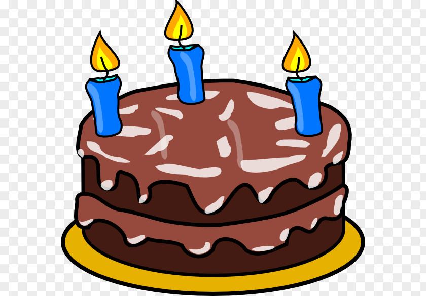 Chocolate Cake Frosting & Icing Clip Art Birthday Candles PNG