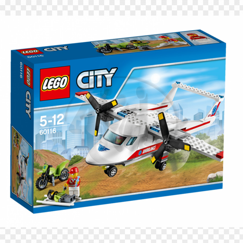 Lego City Airplane LEGO 60116 Ambulance Plane Amazon.com Toy PNG