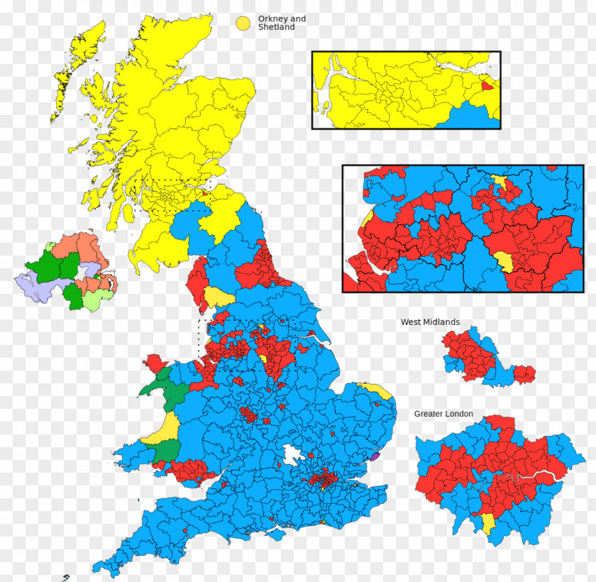 Uk Map United Kingdom General Election, 2015 2017 PNG