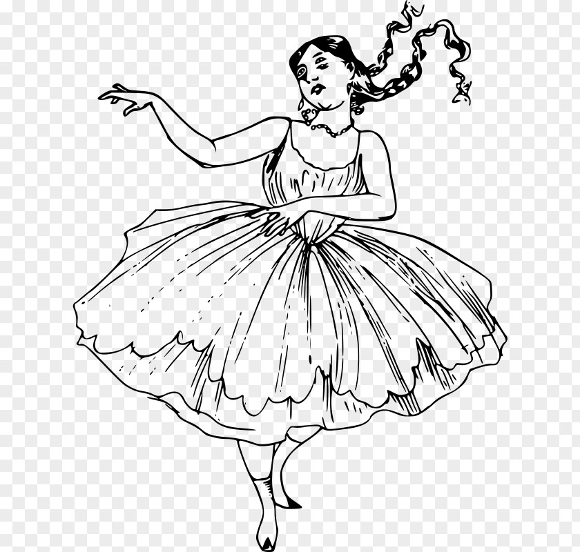 Dancing LADY Dance Drawing Clip Art PNG