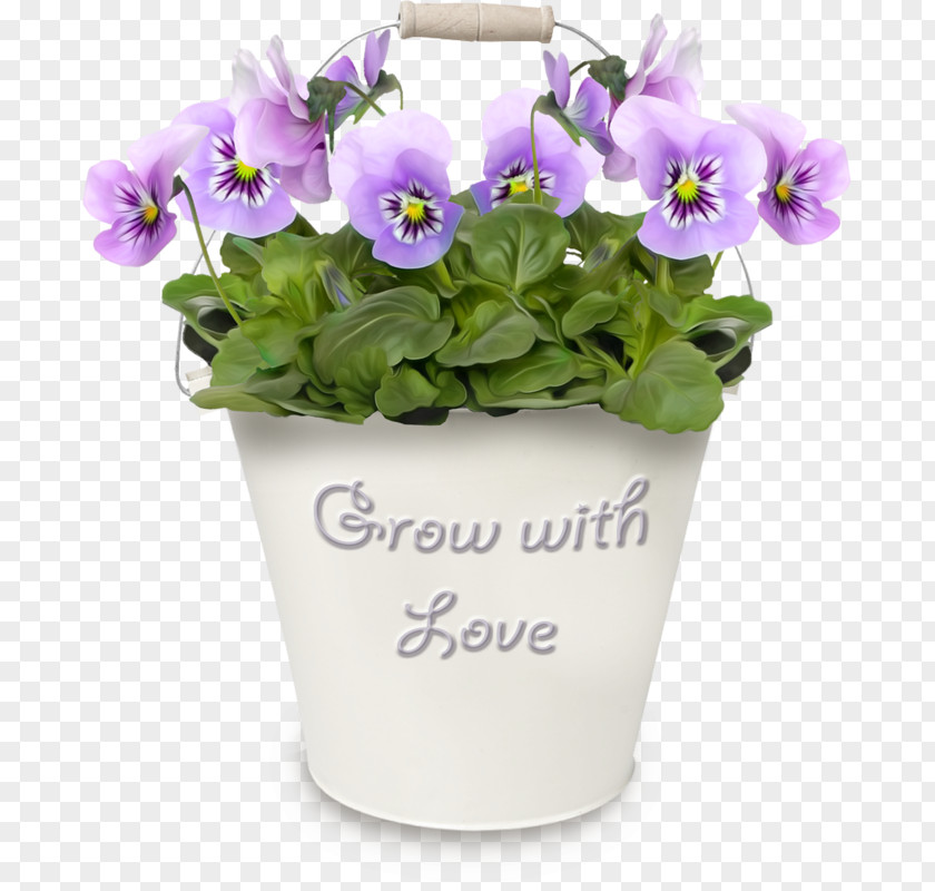 Flower Pansy Flowerpot Clip Art PNG