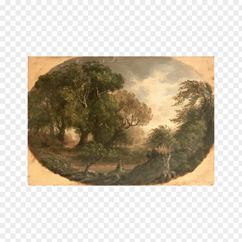 Romantic Landscape Painting Tree PNG