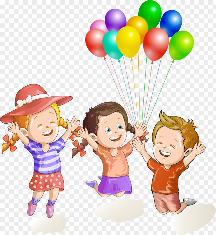 Vector Painted Children Happy Child Illustration PNG