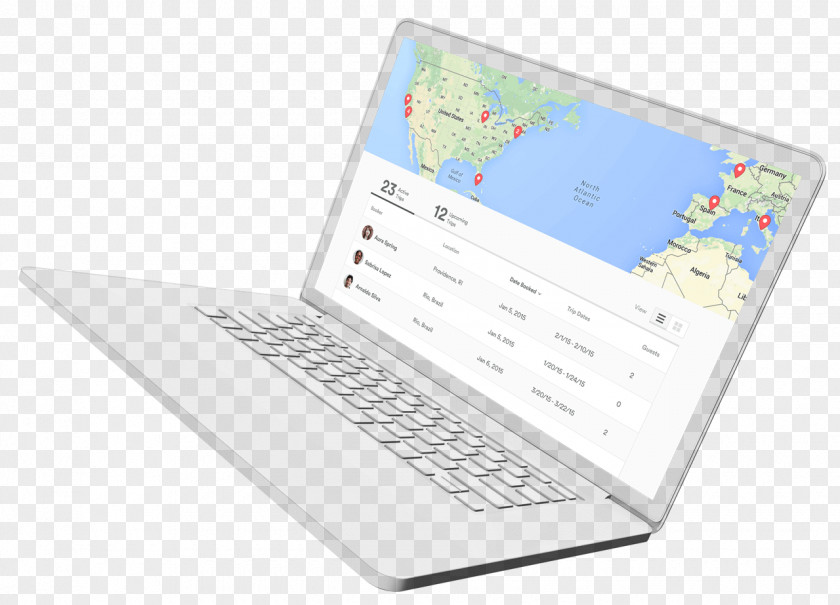 Corporate Travel Management Netbook Laptop Computer PNG