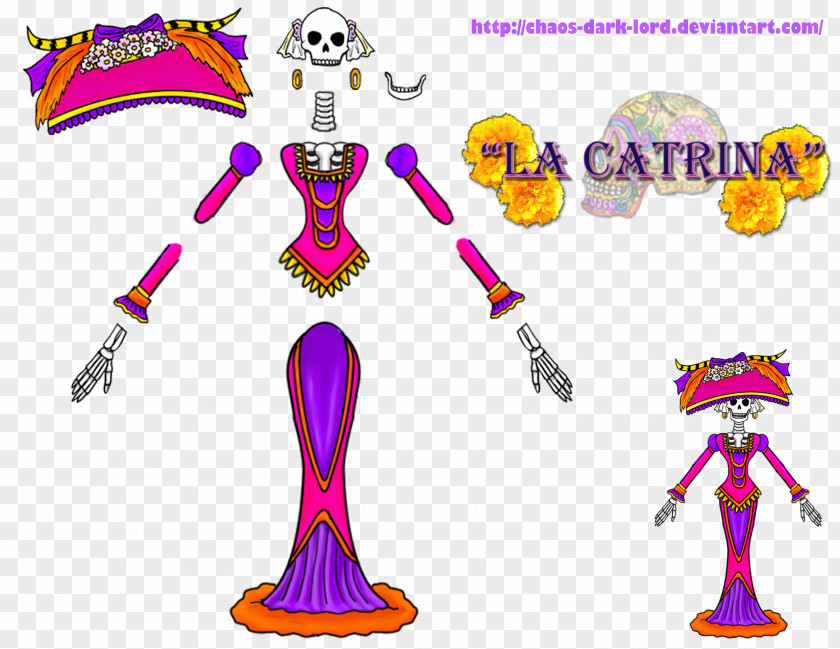 Dress La Calavera Catrina Paper Day Of The Dead Drawing PNG