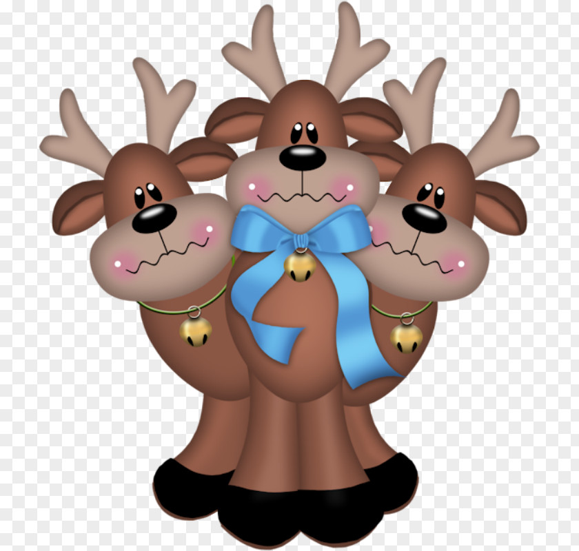 Reindeer Santa Claus's Rudolph Christmas Day PNG