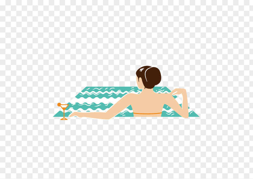 Vector Woman Resting In Water Euclidean Clip Art PNG