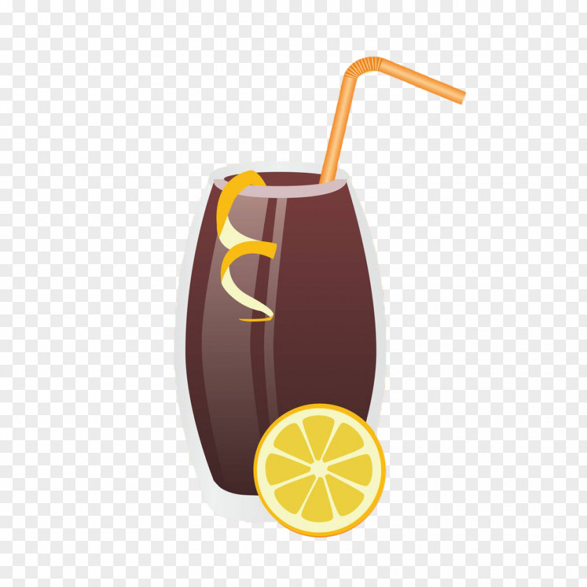 Hand-painted Lemon Cola Juice Fizzy Drinks PNG