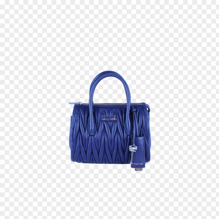 Miu Tote Bag Cobalt Blue Leather Messenger Bags PNG