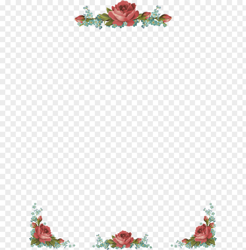 Rose Border Frame Paper Flower Picture Frames Clip Art PNG