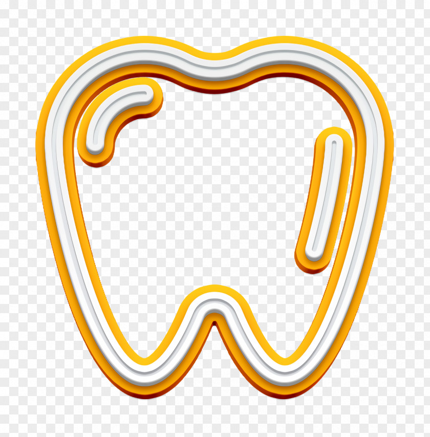 Tooth Icon Medical Elements Outlined PNG