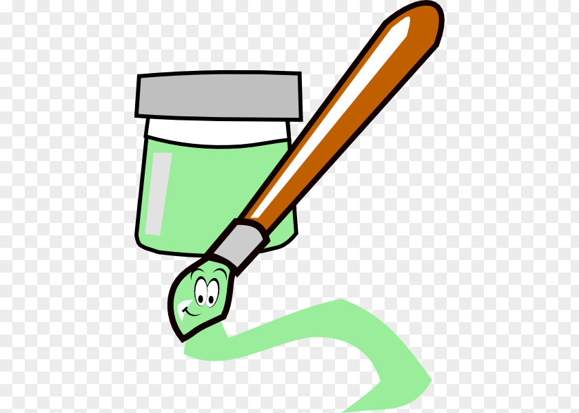 Paint Brush Green Art Painting Paintbrush Clip PNG