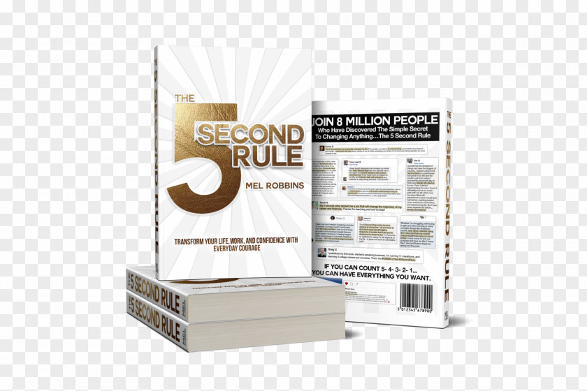 Stacked Books The 5 Second Rule Brand Font PNG