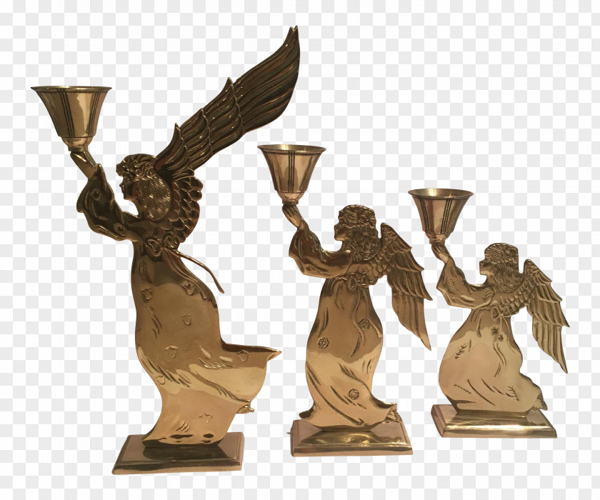 Woodcarving Brass Candlestick Bronze Sculpture Chairish PNG