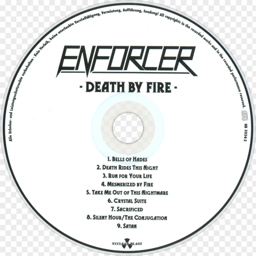 Beside The Dying Fire Compact Disc Enforcer Death By Album Nightmare Over UK PNG