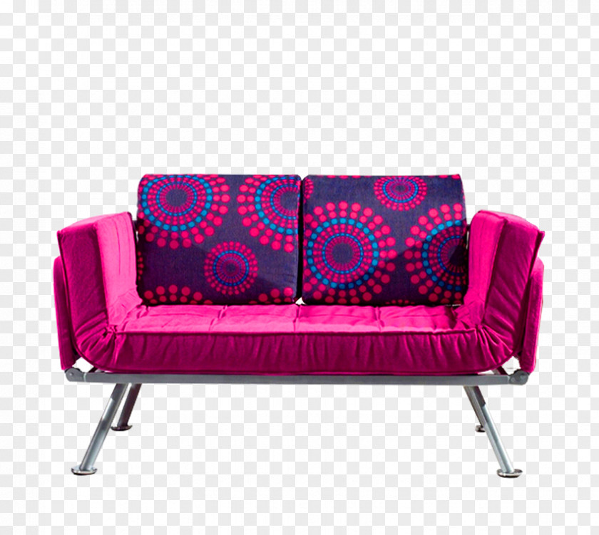 Purple Simple Sofa Decoration Pattern Bed Couch Furniture PNG
