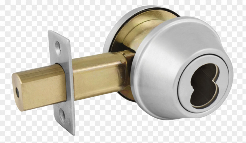 Single Cylinder Dead Bolt Master Lock Door Handle Lockset PNG