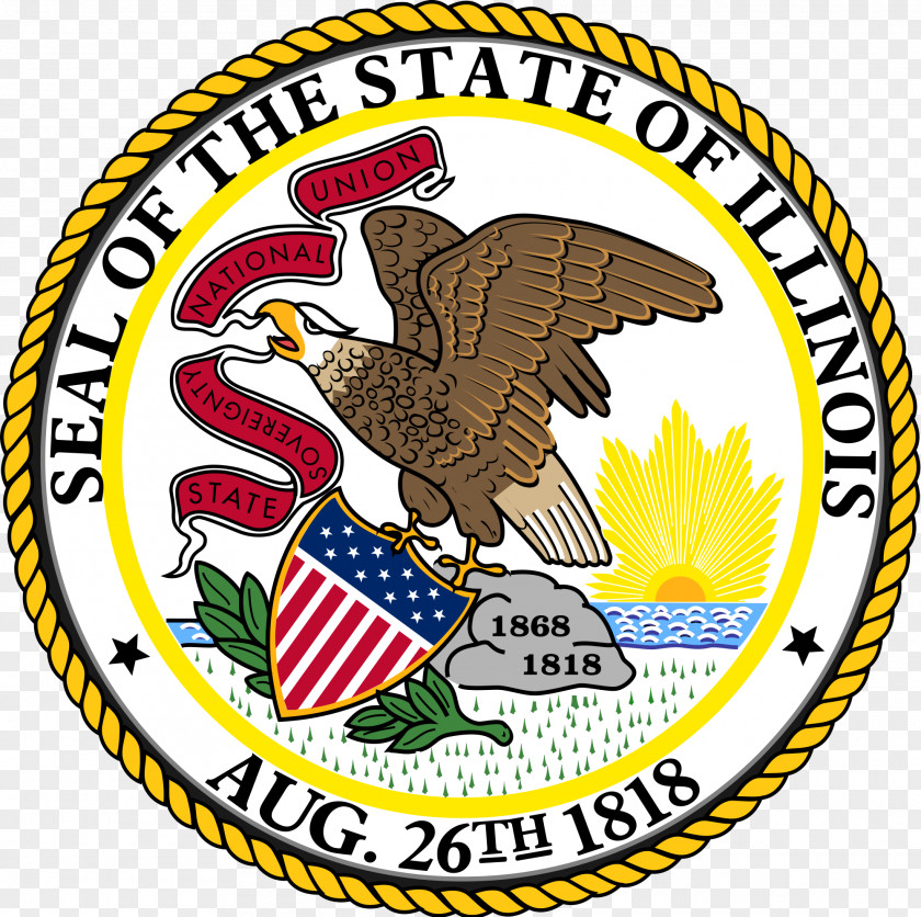 Usa Gerb Flag And Seal Of Illinois Secretary State Governor United States Senate PNG