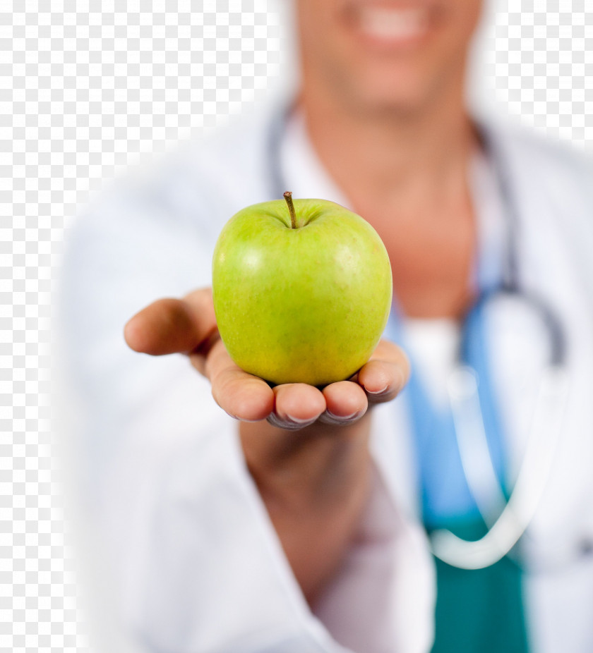 Doctor Holding Apple Preventive Healthcare Medicine Tooth Decay Diet Clean Eating PNG