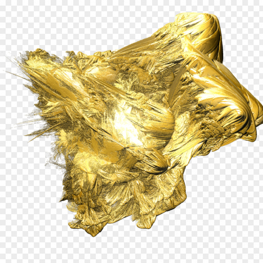 Gold Texture Fractal Art PhotoScape PNG