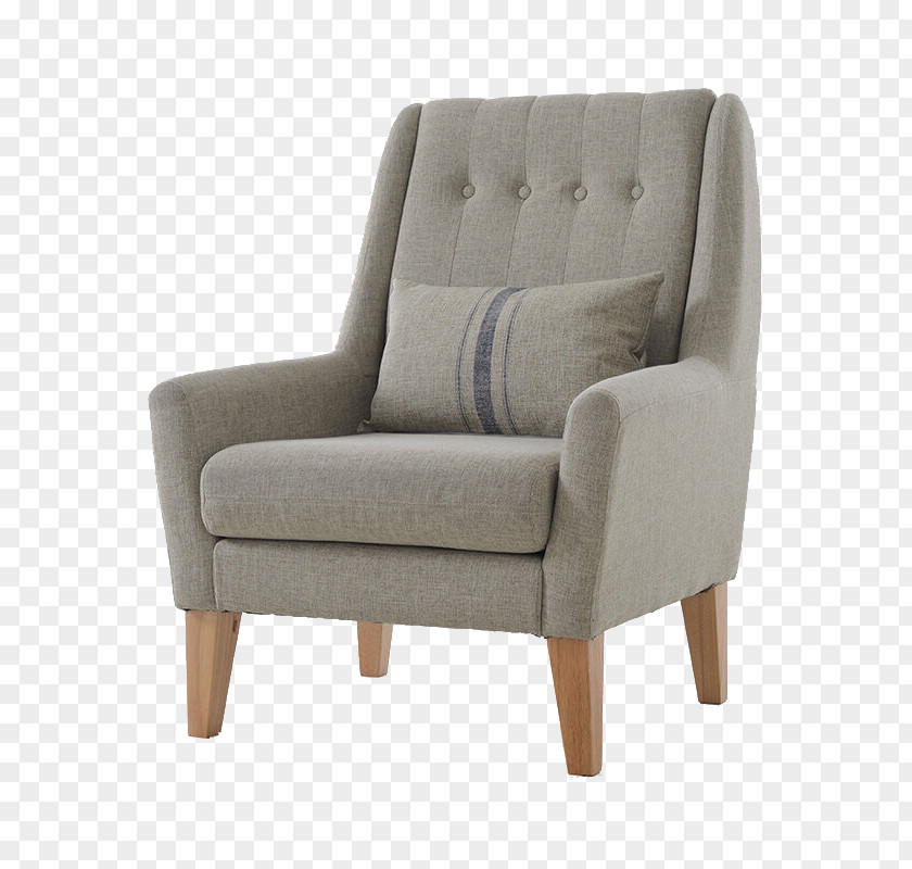 Gray Armchair Table Couch Chair Living Room Furniture PNG