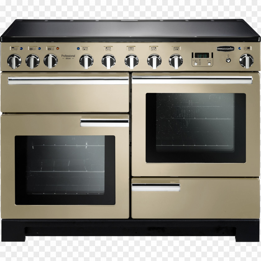 Oven Rangemaster Professional Deluxe 110 Dual Fuel Cooking Ranges Induction Aga Group Falcon Cuisinière Grande Largeur PDL110DFWHC PNG