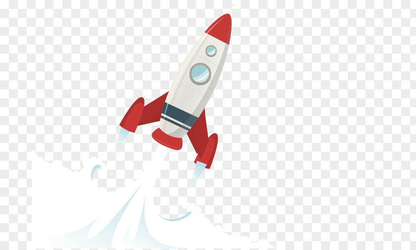 Cloud Rocket Flat Design Download PNG