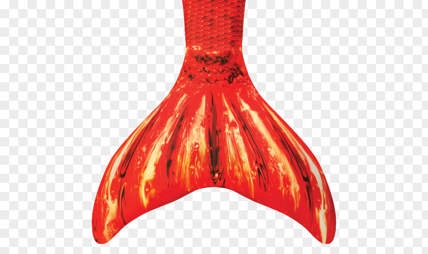 Mermaid Tail Fin Fun Red Color Orange PNG
