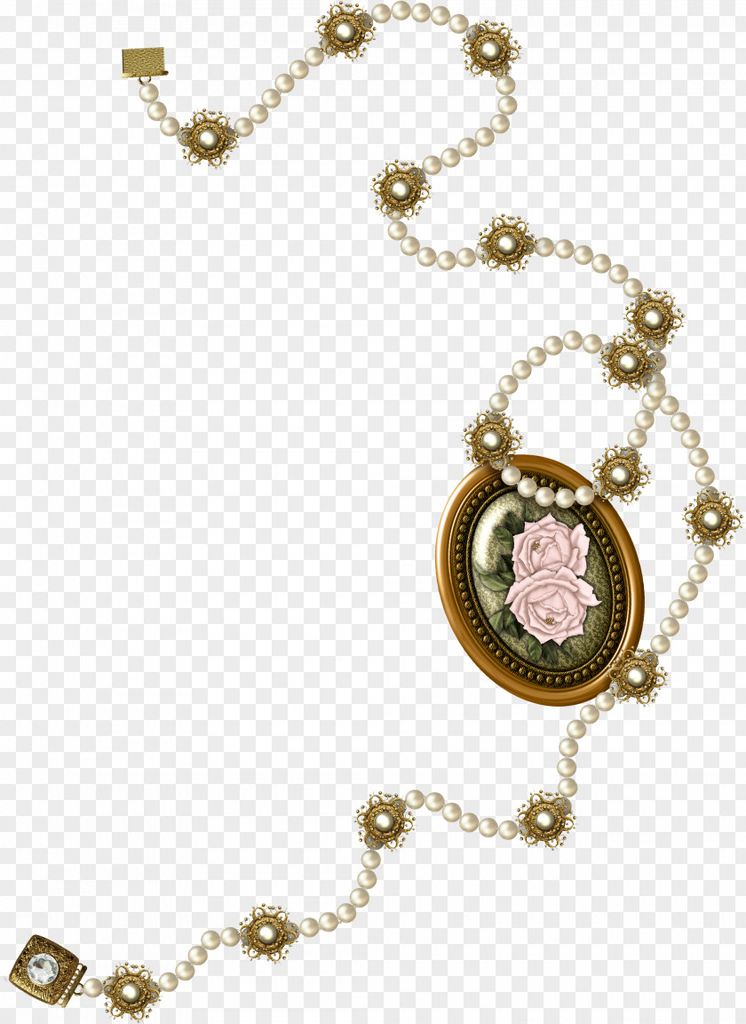 Rose Pearl Necklace PNG