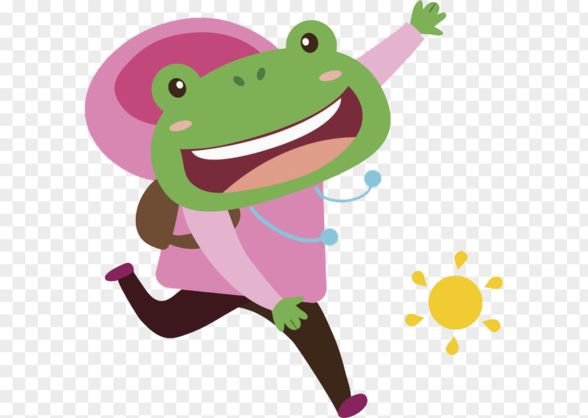 Running Frog Cartoon Photography PNG