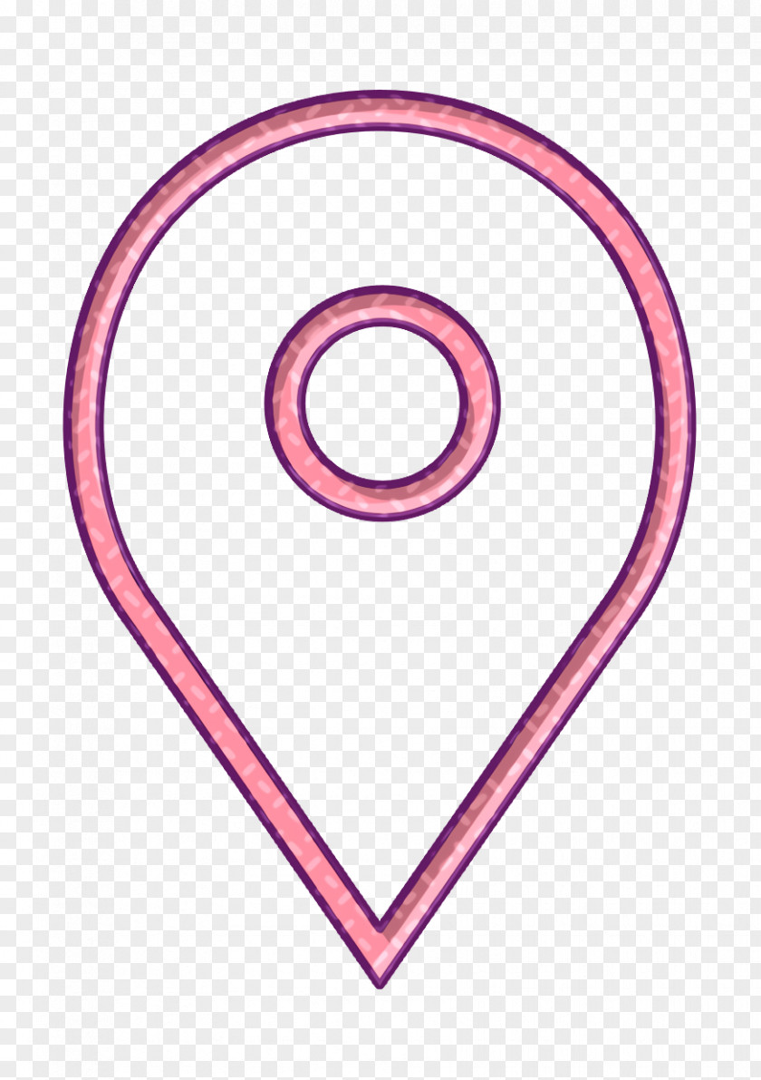 Symbol Pink Pin Icon PNG