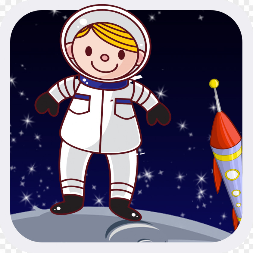Astronaut Cartoon Character Space PNG