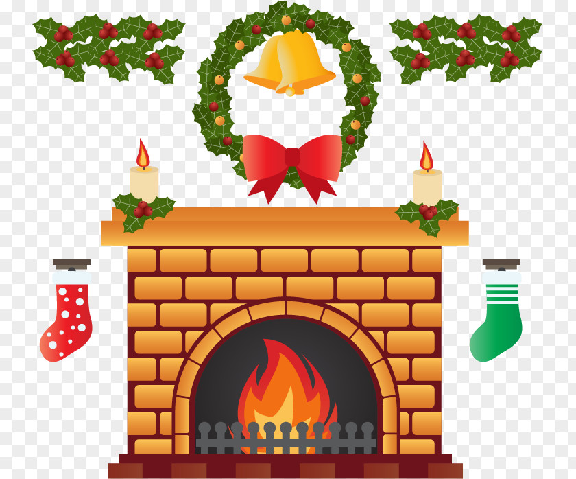 Christmas Warm Stove Furnace Chimney Fireplace PNG