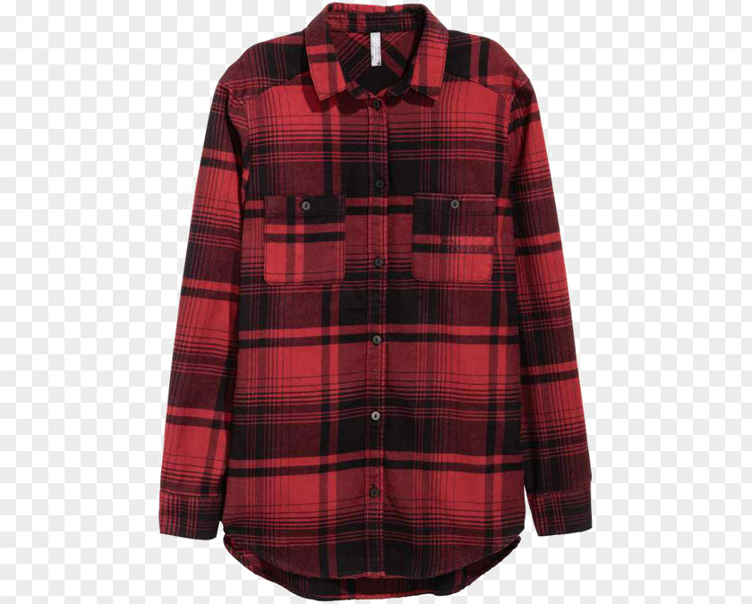 T-shirt Flannel Button Sleeve PNG