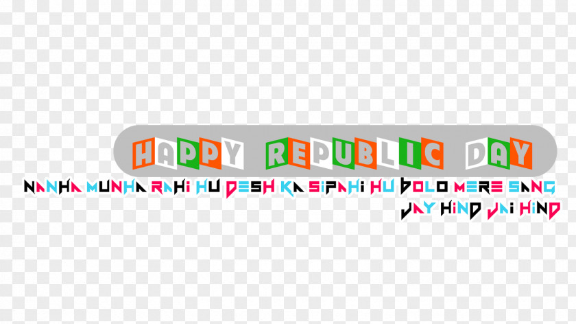 Text India Republic Day Editing PNG