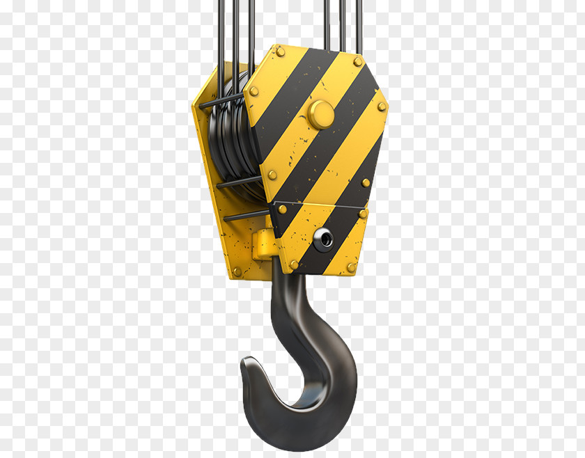 Crane Lifting Hook Wire Rope Architectural Engineering PNG