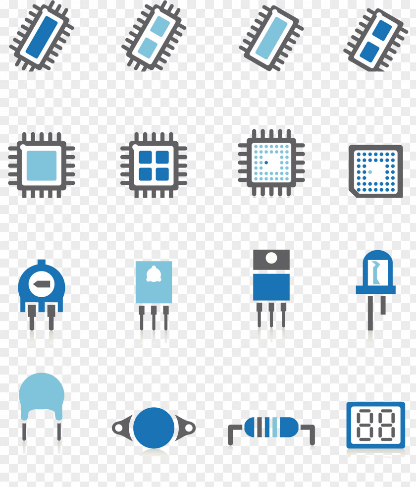 Electronic Components Icon Component Integrated Circuit Transistor PNG
