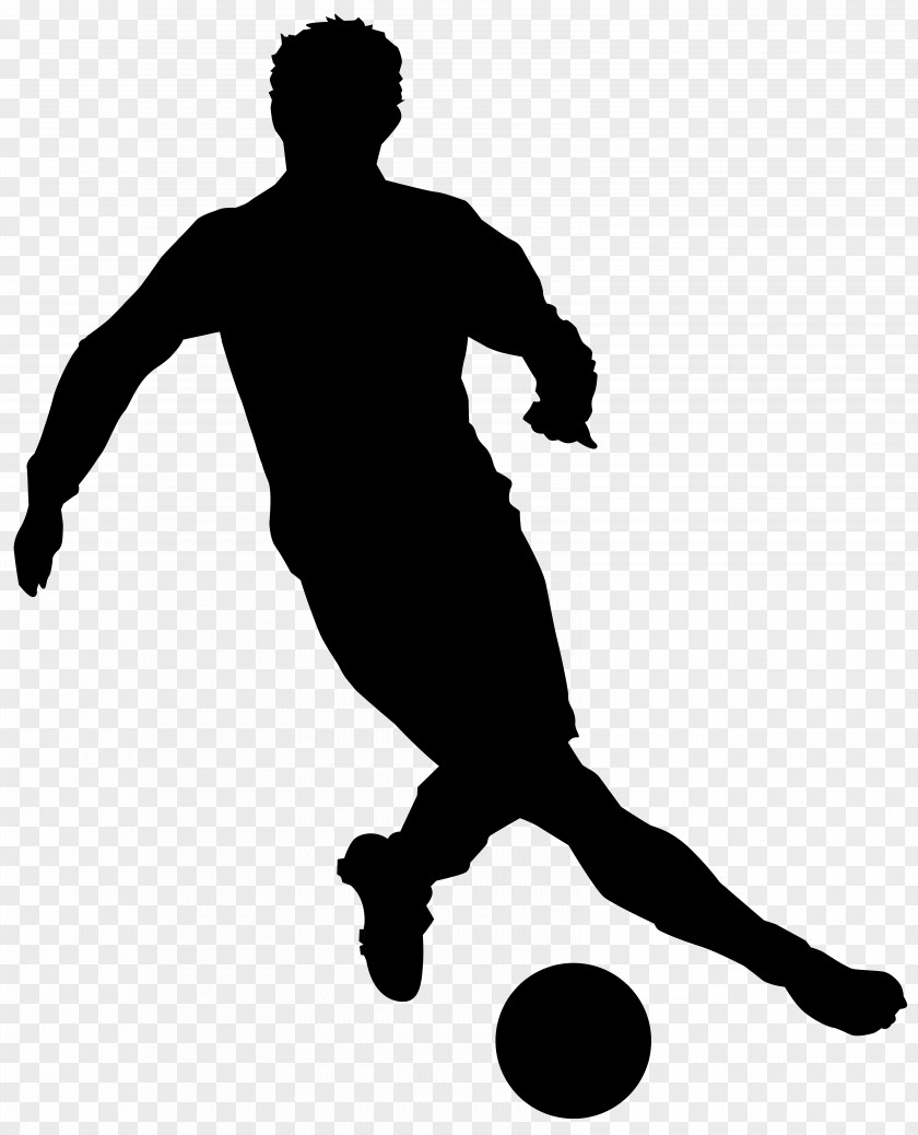 Football Player Silhouette Clip Art Image Black And White Recreation PNG