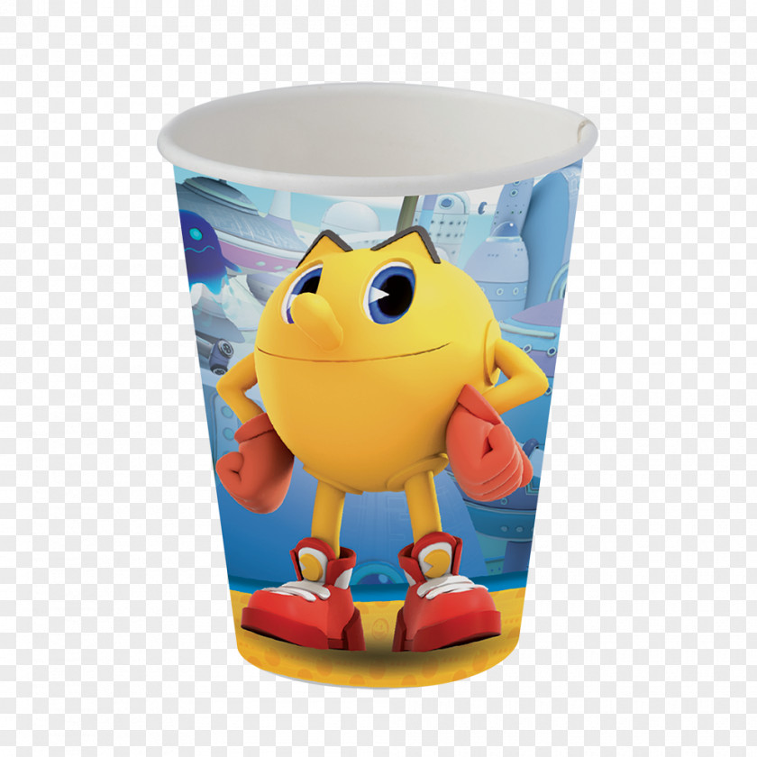 Lazy Man Pac-Man Cup Plastic Bag Disposable PNG