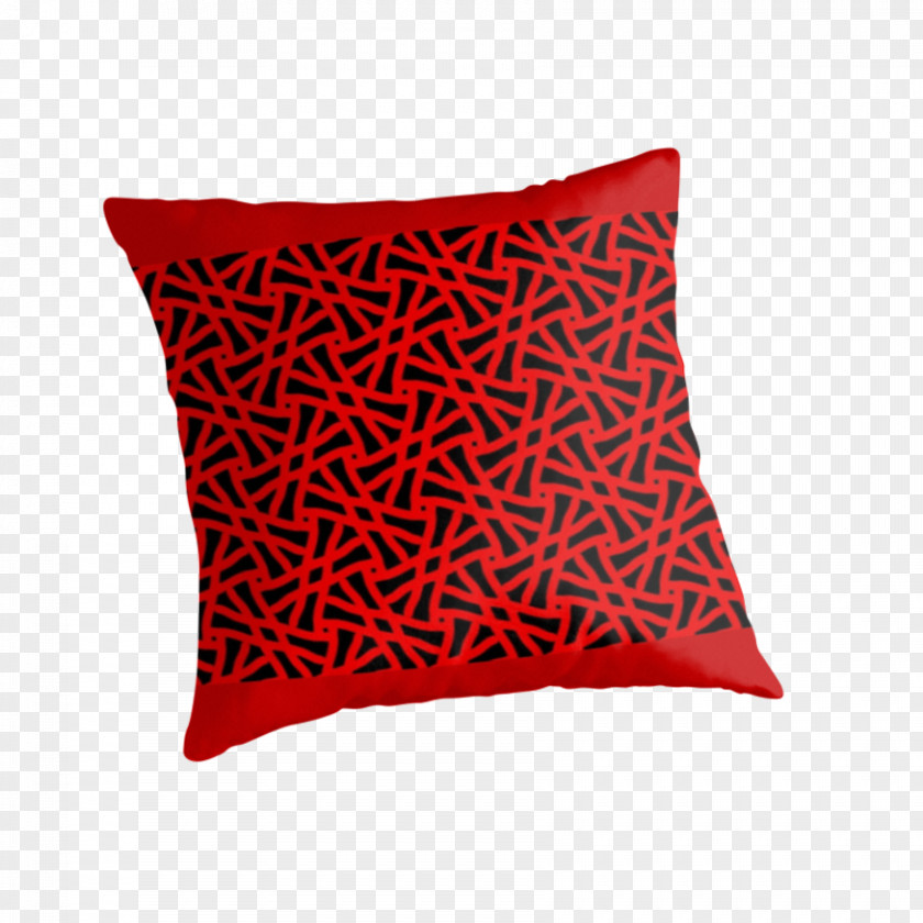 Red Geometric Throw Pillows Cushion Textile Rectangle PNG