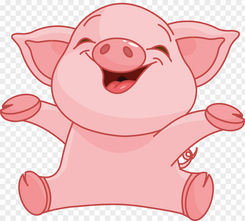 Pig Domestic Cartoon Royalty-free PNG