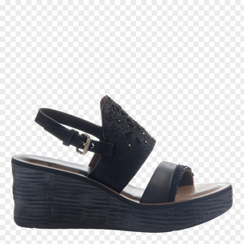 Sandal Shoe Leather Slide Wedge PNG