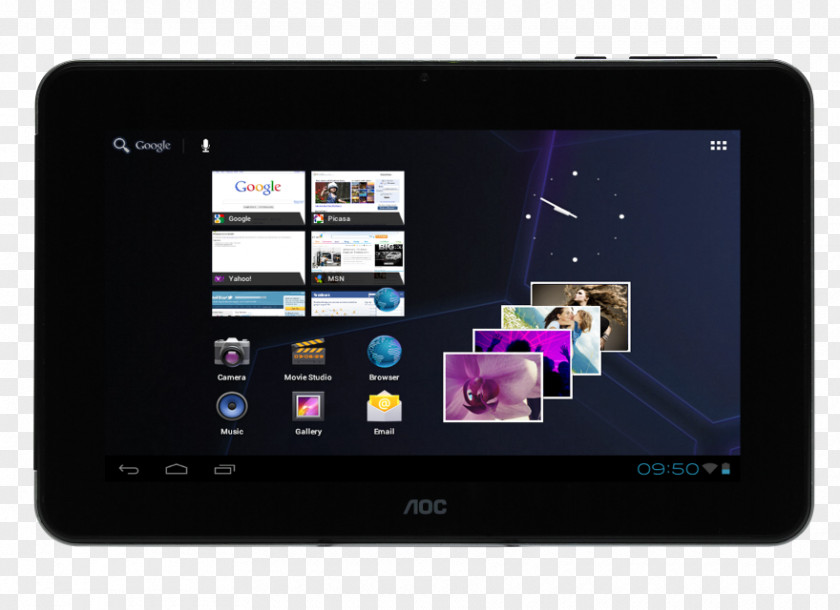 Android Tablet AOC Breeze MW1031-3GP 3G International Computer PNG