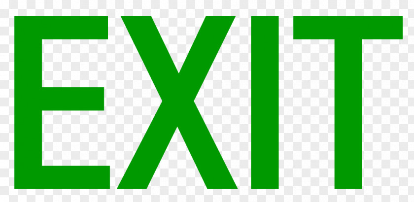 Exit Sign Emergency Safety Label PNG