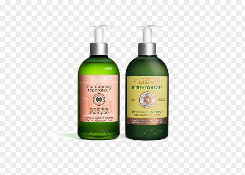 Natural Spa Supplies L'Occitane Aromachologie Repairing Shampoo En Provence Hair Conditioner ロクシタン ファイブハーブス ディープダメージケアシャンプー PNG